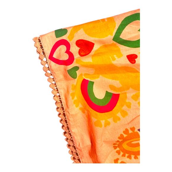 NWT Farm Rio Peach Amulet Midi Dress Medium Tropical Boho Hippie - Picture 9 of 12